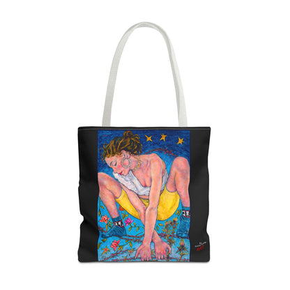 Tote Bag (AOP) - Motiv: Alva & Ida, Schwarz