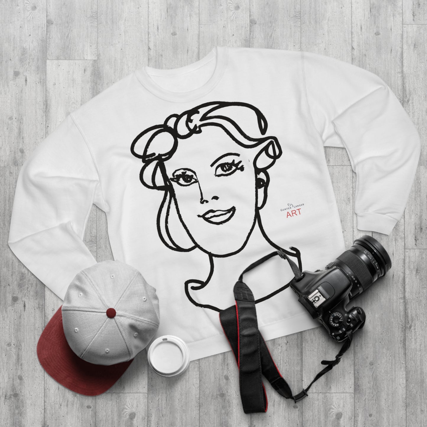Unisex Crew Neck Sweatshirt (EU) - Motiv: Front Gia & Rückseite Gia