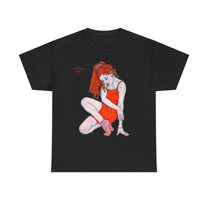 Unisex Heavy Cotton Tee - Motiv: Front Julia, H 41 cm