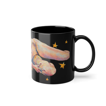 Black Coffee Cup, 11oz - Motiv: Annette, Sterne