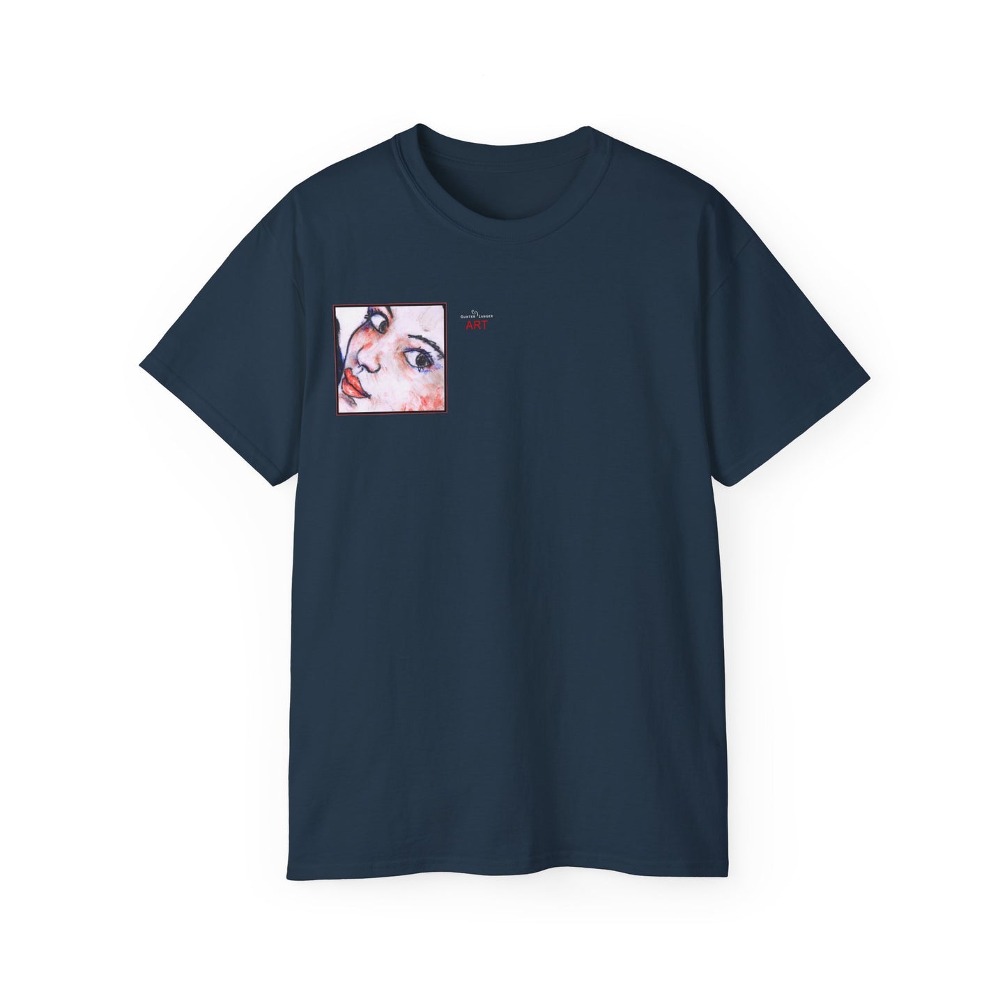 Unisex Ultra Cotton Tee - Motiv: Front Annette (Ausschnitt) & Rückseite Annette