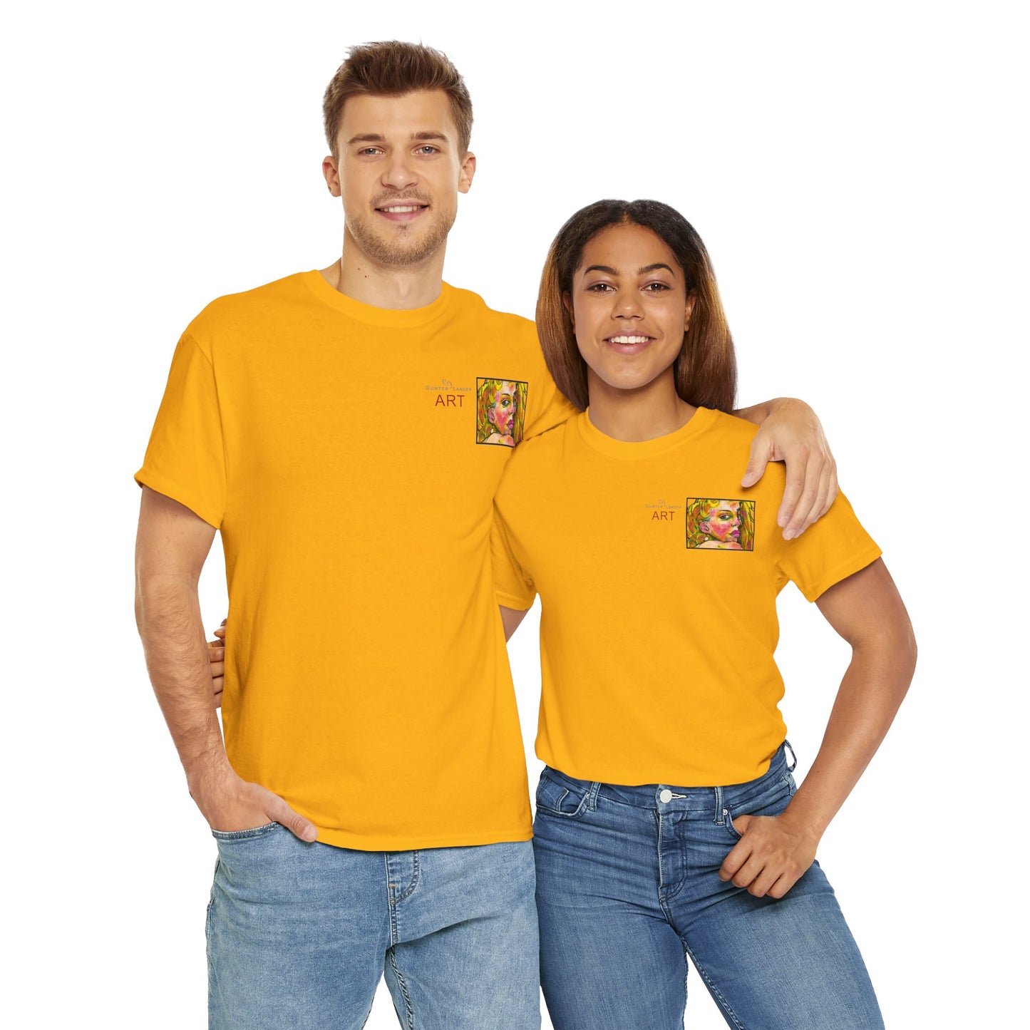 Unisex Heavy Cotton Tee - Motiv: Romina, H 7 cm