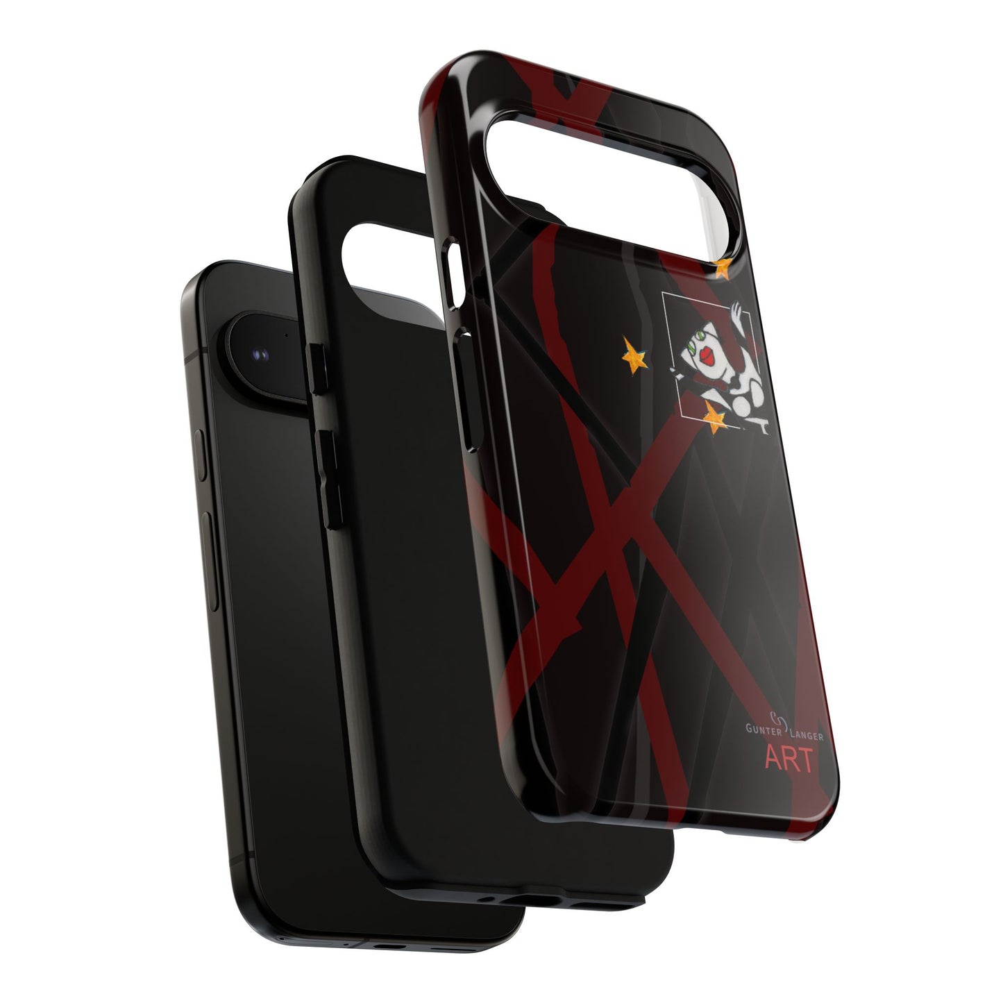 Tough Cases - Google Pixel - Samsung Galaxy - Motiv:  "Miau" klein H 8 cm, Sternenhimmel, Mikado3