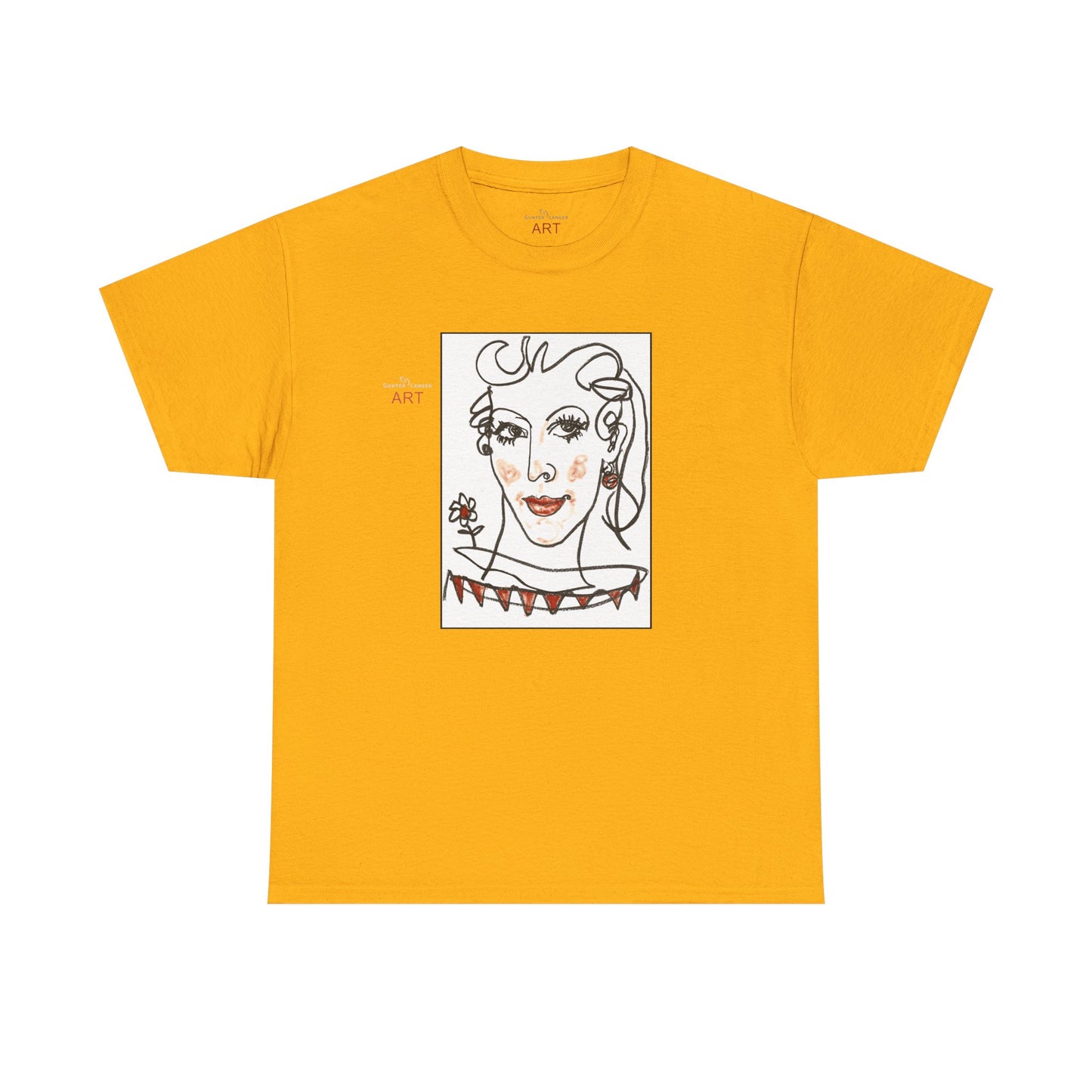 Unisex Heavy Cotton Tee - Motiv:  Front Lina, Neck Label
