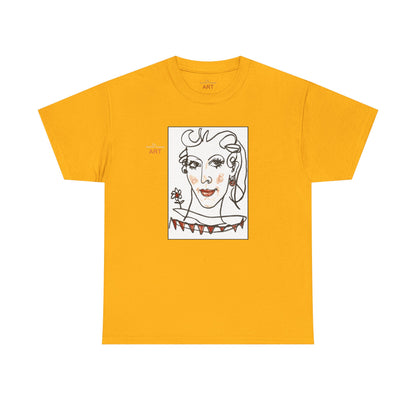 Unisex Heavy Cotton Tee - Motiv:  Front Lina, Neck Label