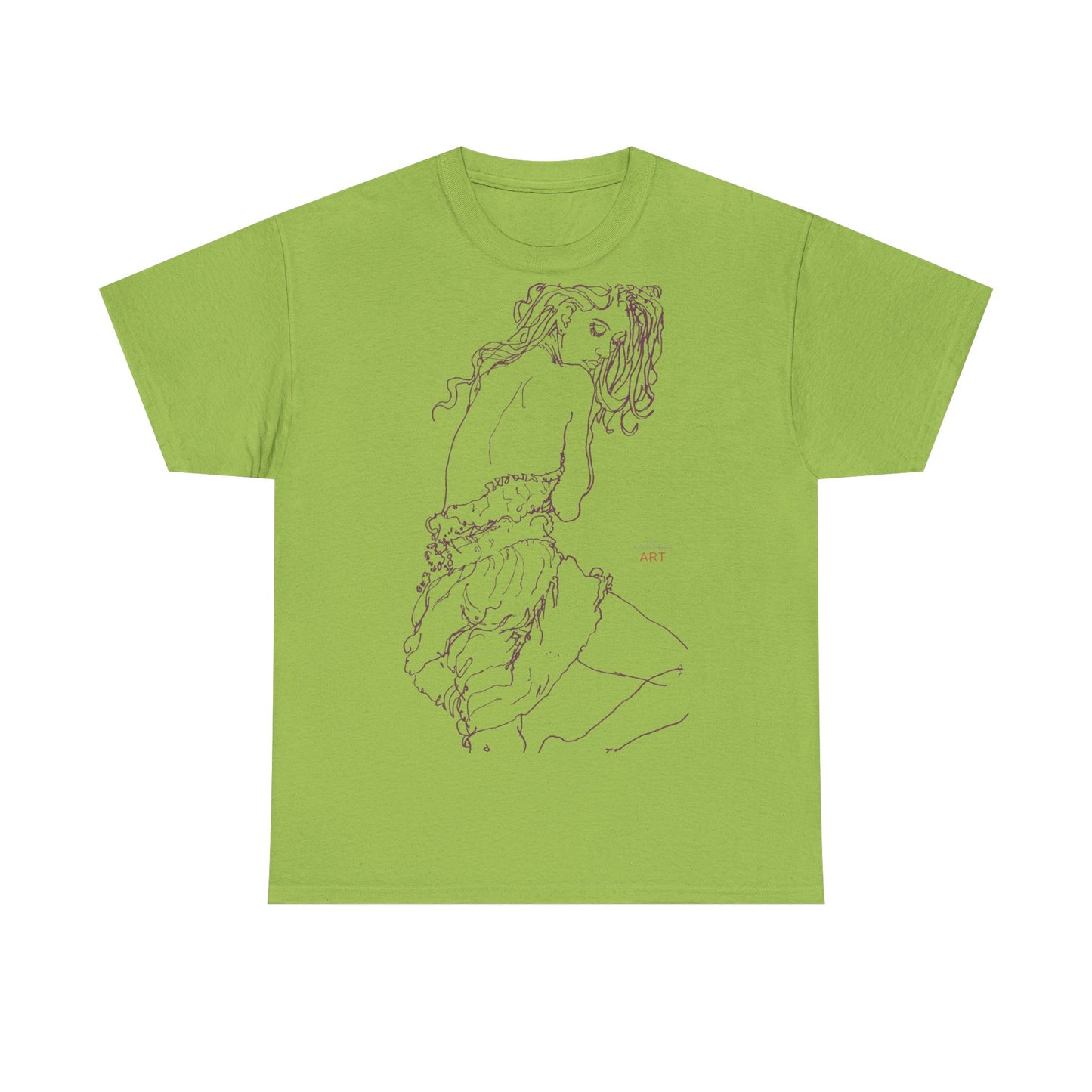 Unisex Heavy Cotton Tee - Motiv: Front Giselle violett-braun