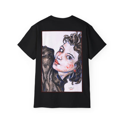 Unisex Ultra Cotton Tee - Motiv: Front Annette (Ausschnitt) & Rückseite Annette