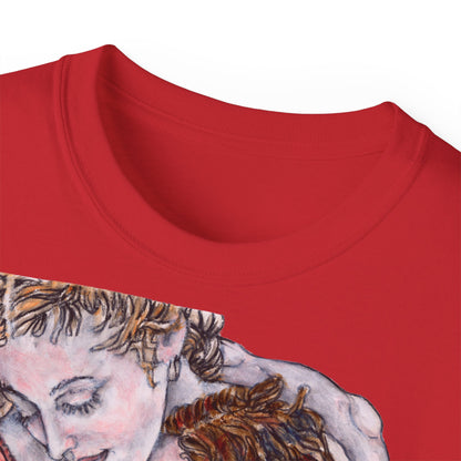 Unisex Ultra Cotton Tee - Mutter und Tochter, Front Bei dir, H 49 cm