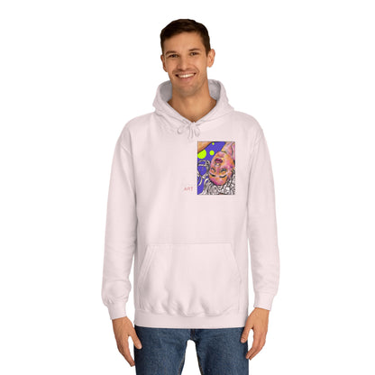 Unisex College Hoodie - Motiv: Front Hanna & Rückseite Hanna (violett)
