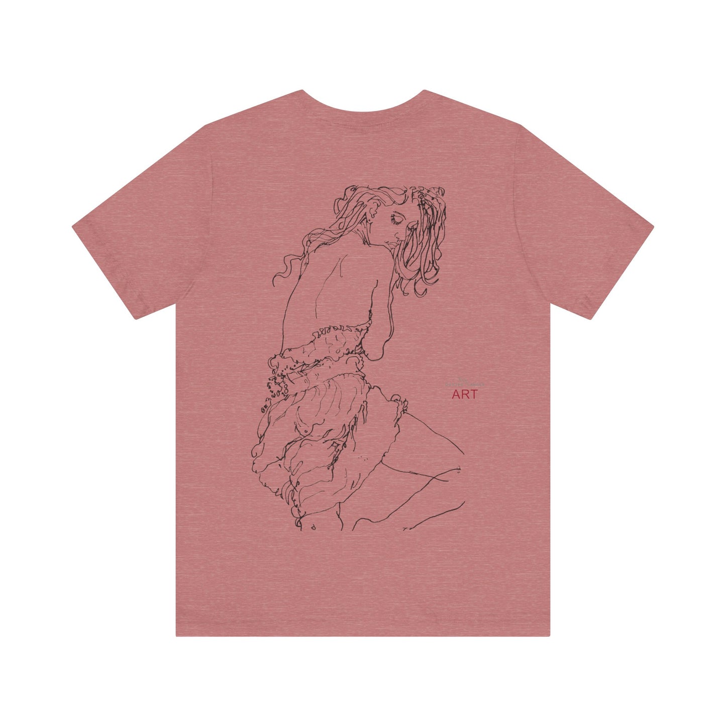 Unisex Jersey Short Sleeve Tee - Motiv: Front Logo & Rückseite Giselle H 48,42 cm, N-Label