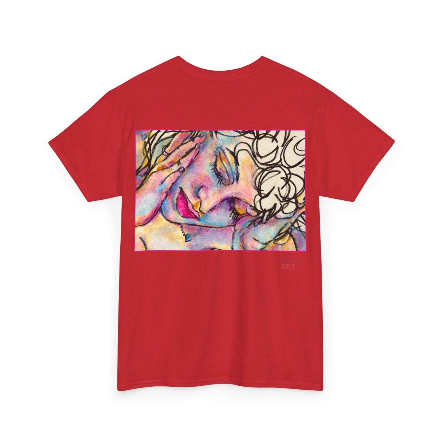 Unisex Heavy Cotton Tee - Motiv:  Motiv: Front Mara, H 9 cm & Rückseite Mara, H 27 cm