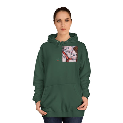 Unisex College Hoodie - Motiv: Front Bei dir & Rückseite Bei dir