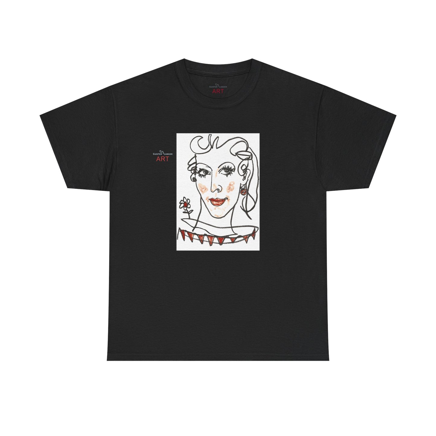 Unisex Heavy Cotton Tee - Motiv:  Front Lina, Neck Label
