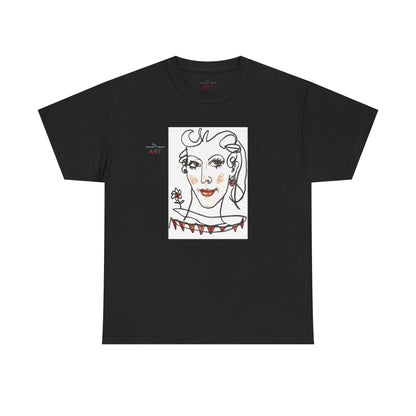 Unisex Heavy Cotton Tee - Motiv:  Front Lina, Neck Label