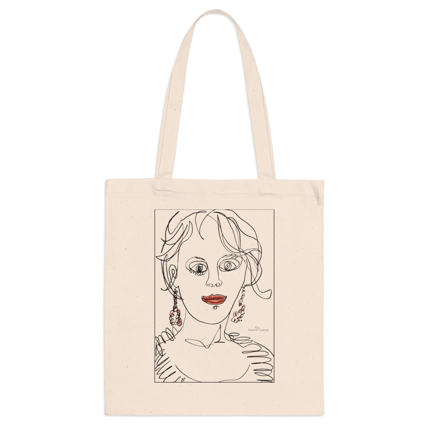 Tote Bag - Motiv: Kim, einseitig bedruckt, H 30,5 cm