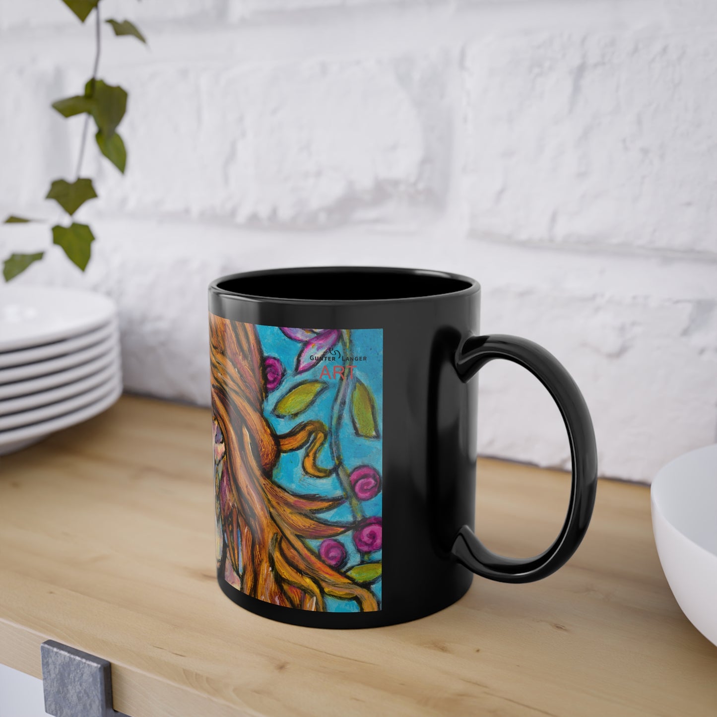 Black Coffee Cup, 11oz - Motiv: Ida, Ausschnitt