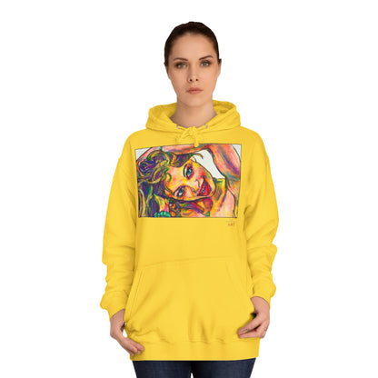 Unisex College Hoodie - Motiv: Frontseite Emma, H24 cm & Rückseite Emma, H28 cm