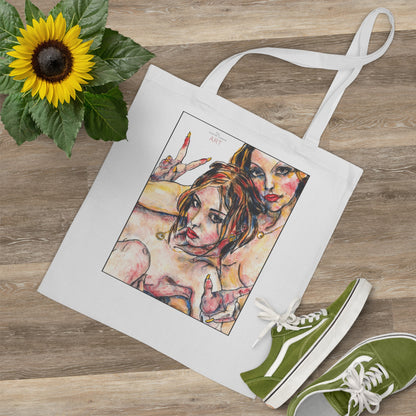 Tote Bag - Motiv: Camilla / Leni, einseitig bedruckt, H 30,5 cm