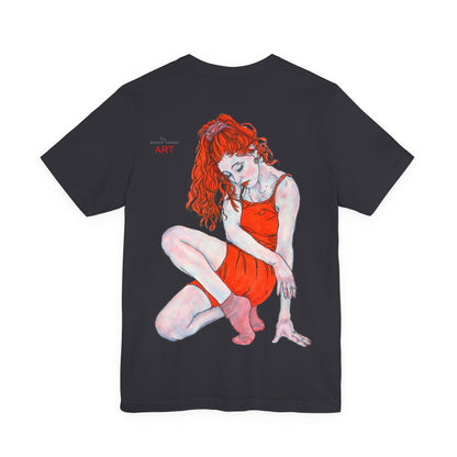 Unisex Jersey Short Sleeve Tee - Motiv: Front Logo & Rückseite Julia, H 49 cm