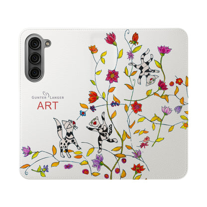 Flip Cases - Motiv: Drei Karierte Katzen auf weiß