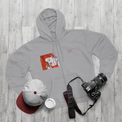 Unisex Hooded Zip Sweatshirt - Motiv: Front Julia (Ausschnitt) & Rückseite Julia