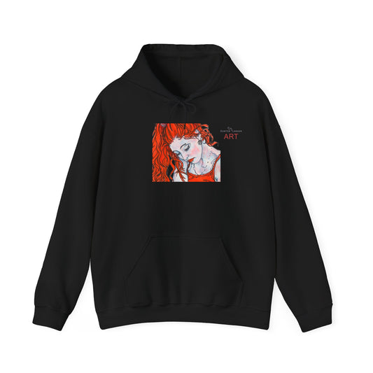 Unisex Heavy Blend™ Hooded Sweatshirt - Motiv: Front Julia (klein 16,5 cm) & Rückseite Julia, H 43 cm