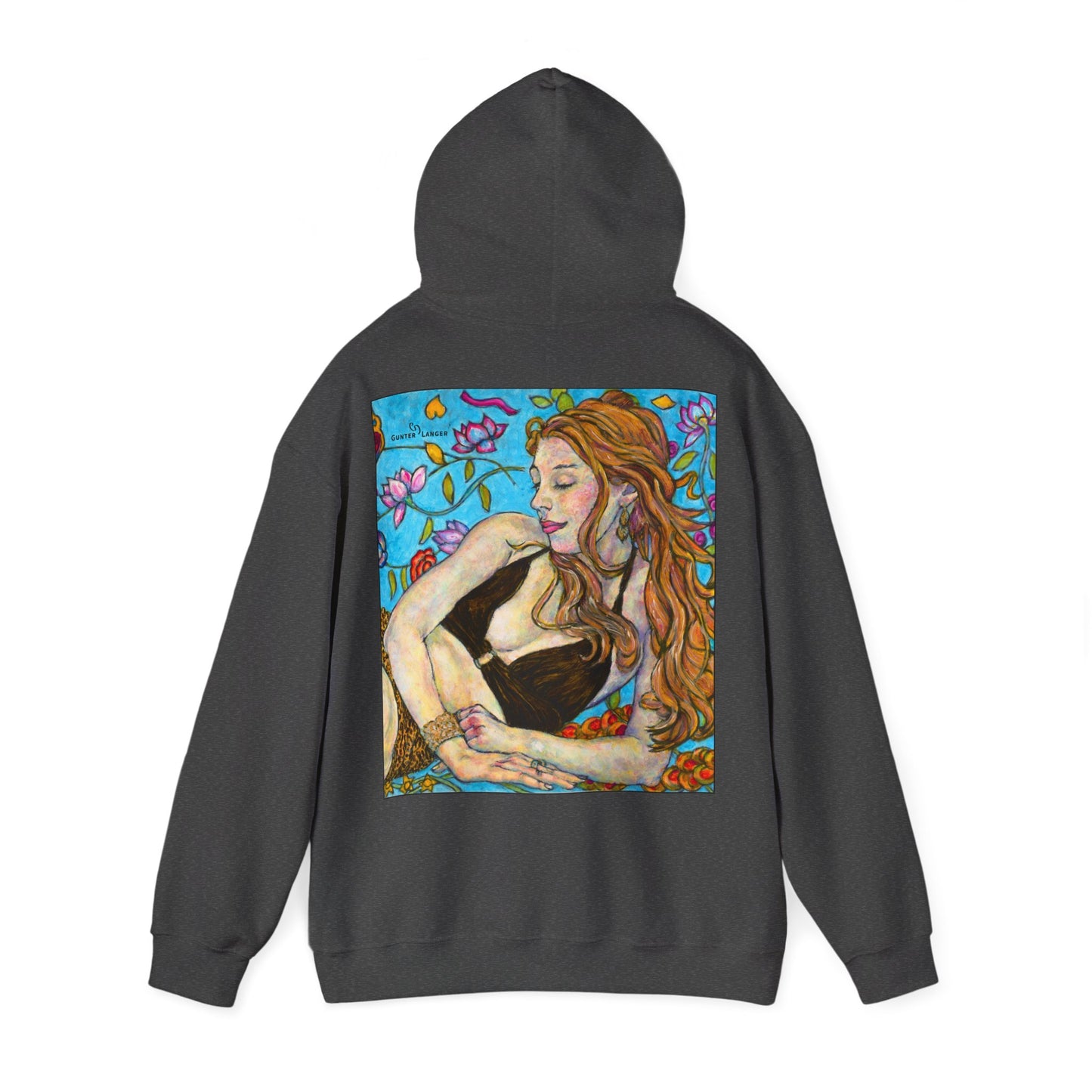 Unisex Heavy Blend™ Hooded Sweatshirt - Motiv: Front Ida, (Ausschnitt H 8,5 cm) & Rückseite Ida, H 42,5 cm