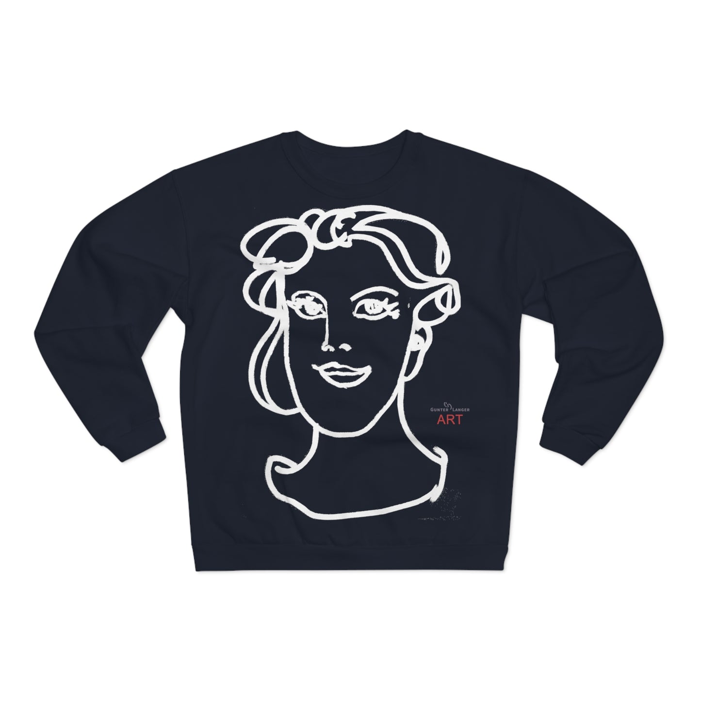 Unisex Crew Neck Sweatshirt (EU) - Motiv: Front Gia & Rückseite Gia (weiß)