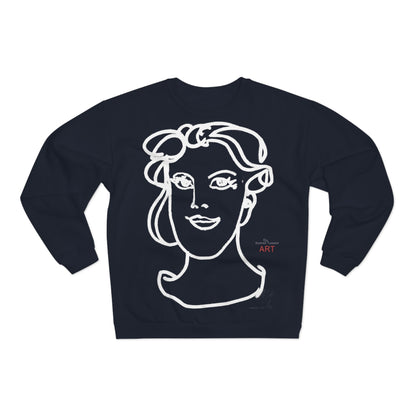 Unisex Crew Neck Sweatshirt (EU) - Motiv: Front Gia & Rückseite Gia (weiß)