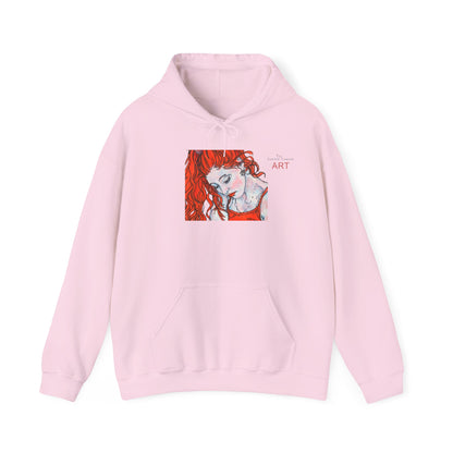 Unisex Heavy Blend™ Hooded Sweatshirt - Motiv: Front Julia (klein 16,5 cm) & Rückseite Julia, H 43 cm