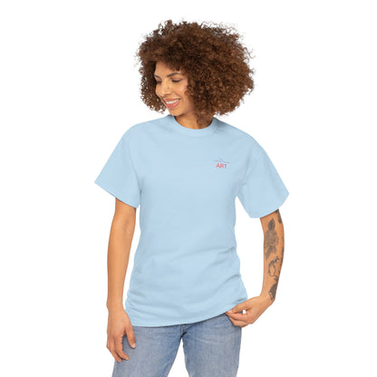 Unisex Heavy Cotton Tee - Motiv: Front Logo & Rückseite Lina, Neck Label