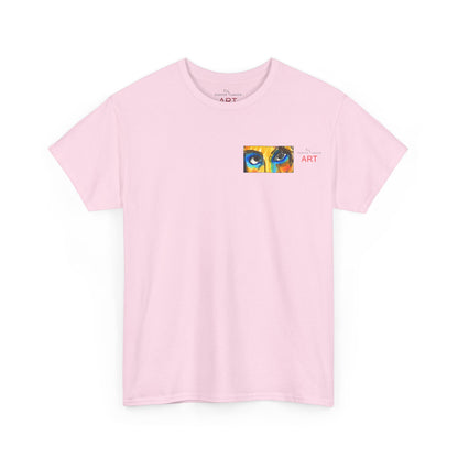 Unisex Heavy Cotton Tee - Motiv Augen & Frechdax, Neck Label