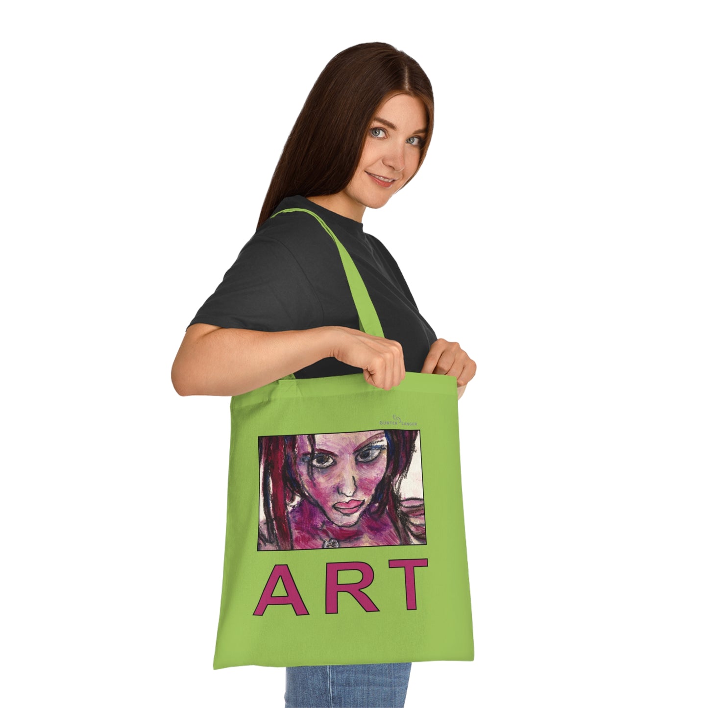 Cotton Tote - Motiv: Lola ART, einseitig bedruckt, H 17,5 cm