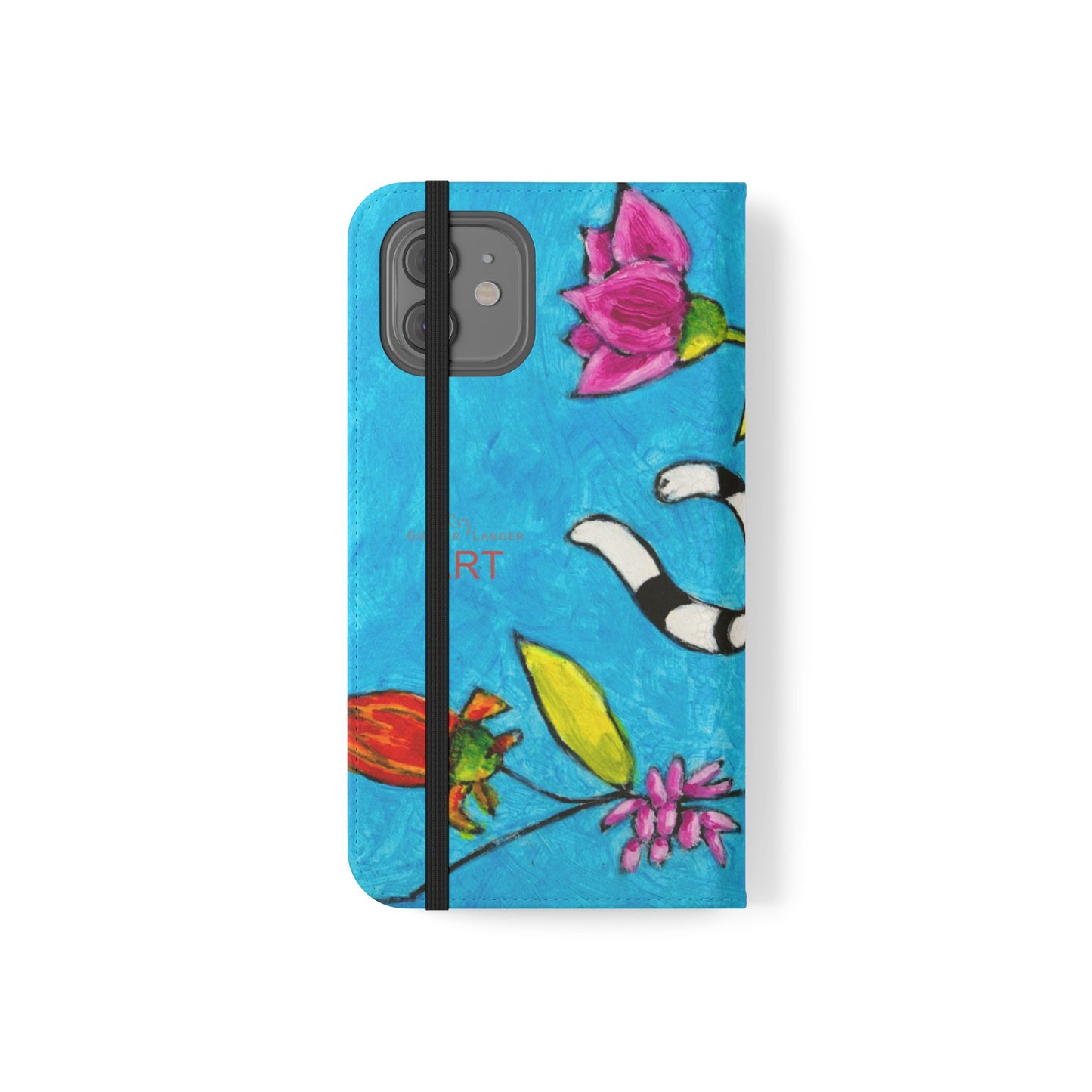 Flip Cases - Motiv: Gescheckte Katze schwebt