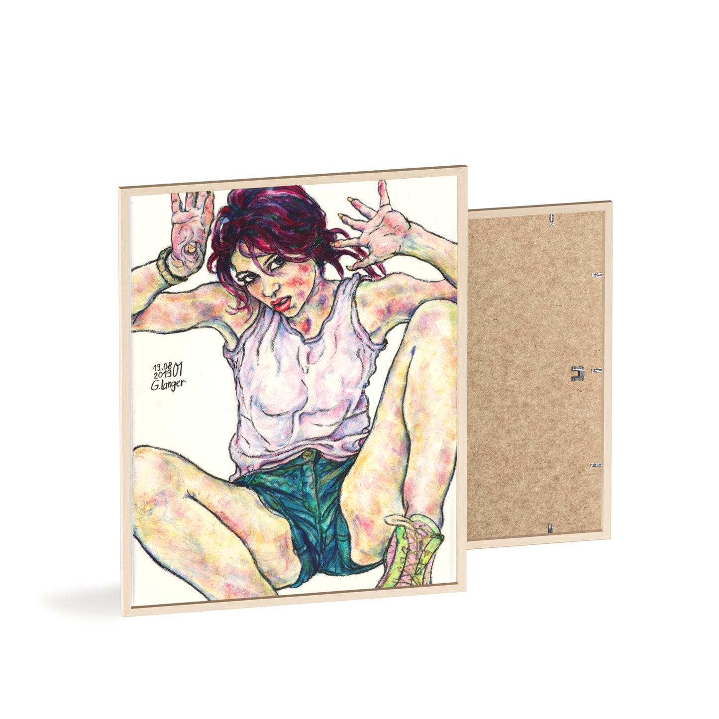 Posters with Wooden Frame - Motiv: Siegesgöttin