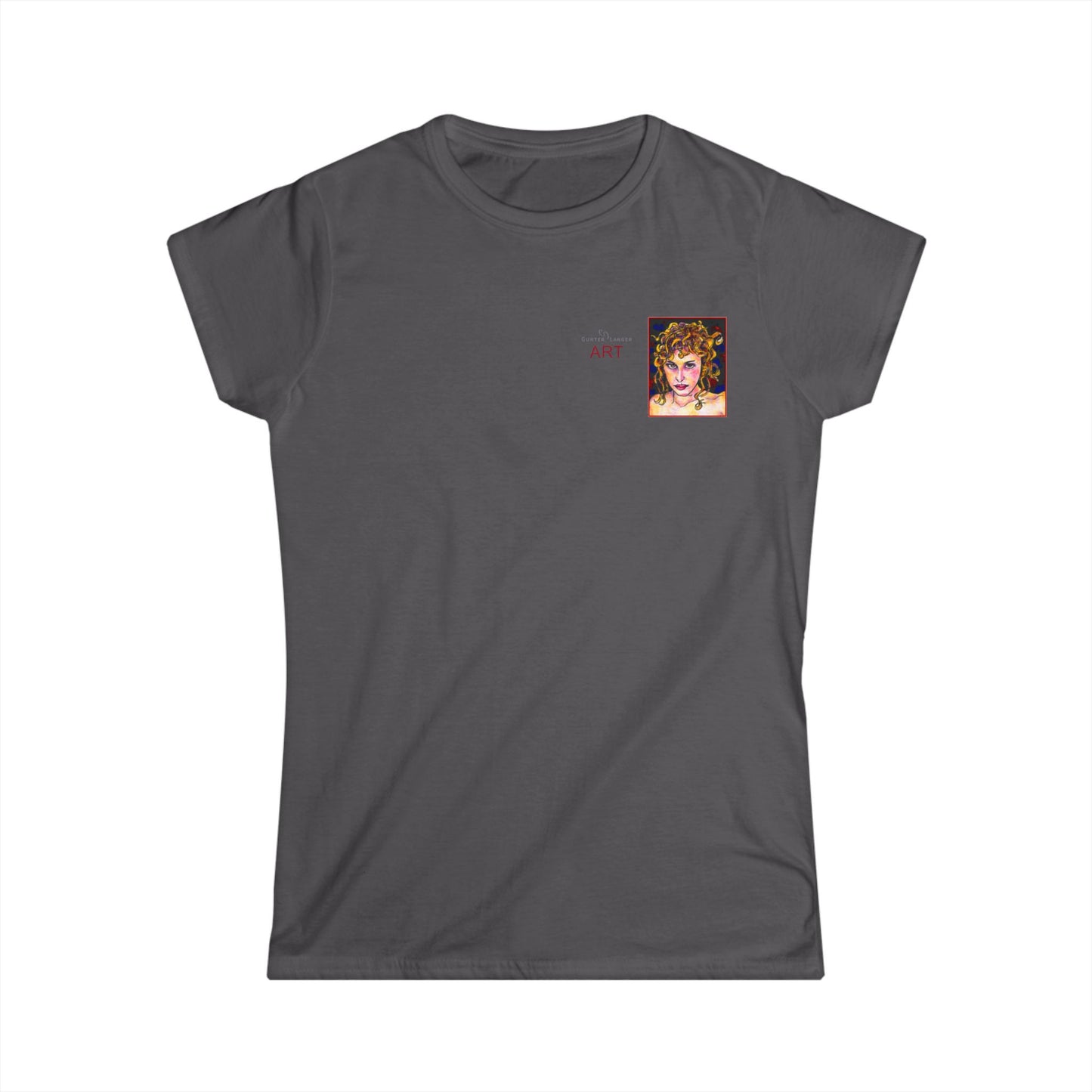 Women's Softstyle Tee - Motiv: Front, Antonietta, H 8 cm