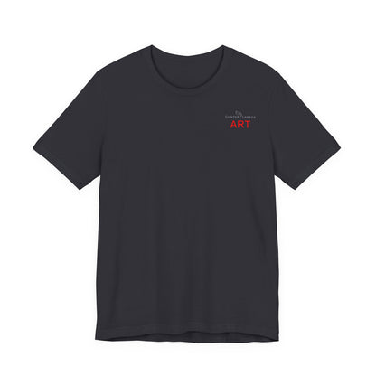 Unisex Jersey Short Sleeve Tee - Motiv: Front Logo & Rückseite Julia, H 49 cm