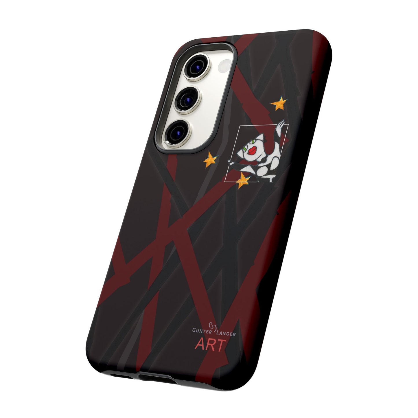Tough Cases - Google Pixel - Samsung Galaxy - Motiv:  "Miau" klein H 8 cm, Sternenhimmel, Mikado3