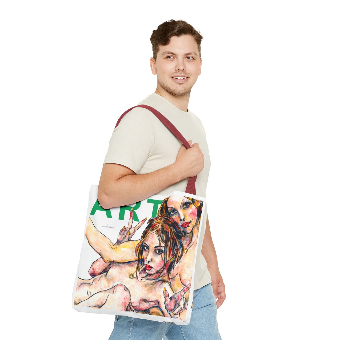Tote Bag (AOP) - Motiv: Camilla - Leni & Romina, Weiß