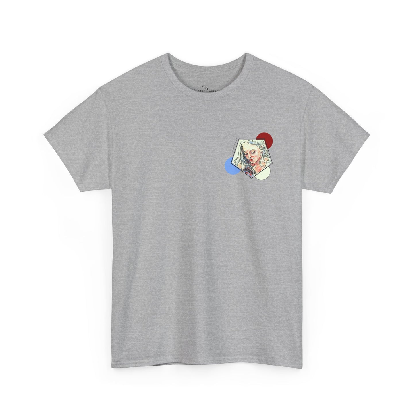 Unisex Heavy Cotton Tee - Motiv: Front Clivia, Neck Label