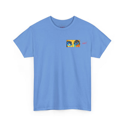 Unisex Heavy Cotton Tee - Motiv Augen & Frechdax, Neck Label