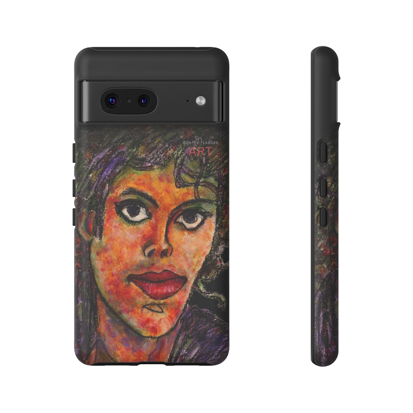 Tough Cases - Google Pixel - Samsung Galaxy - Motiv: MJ, Schwarz