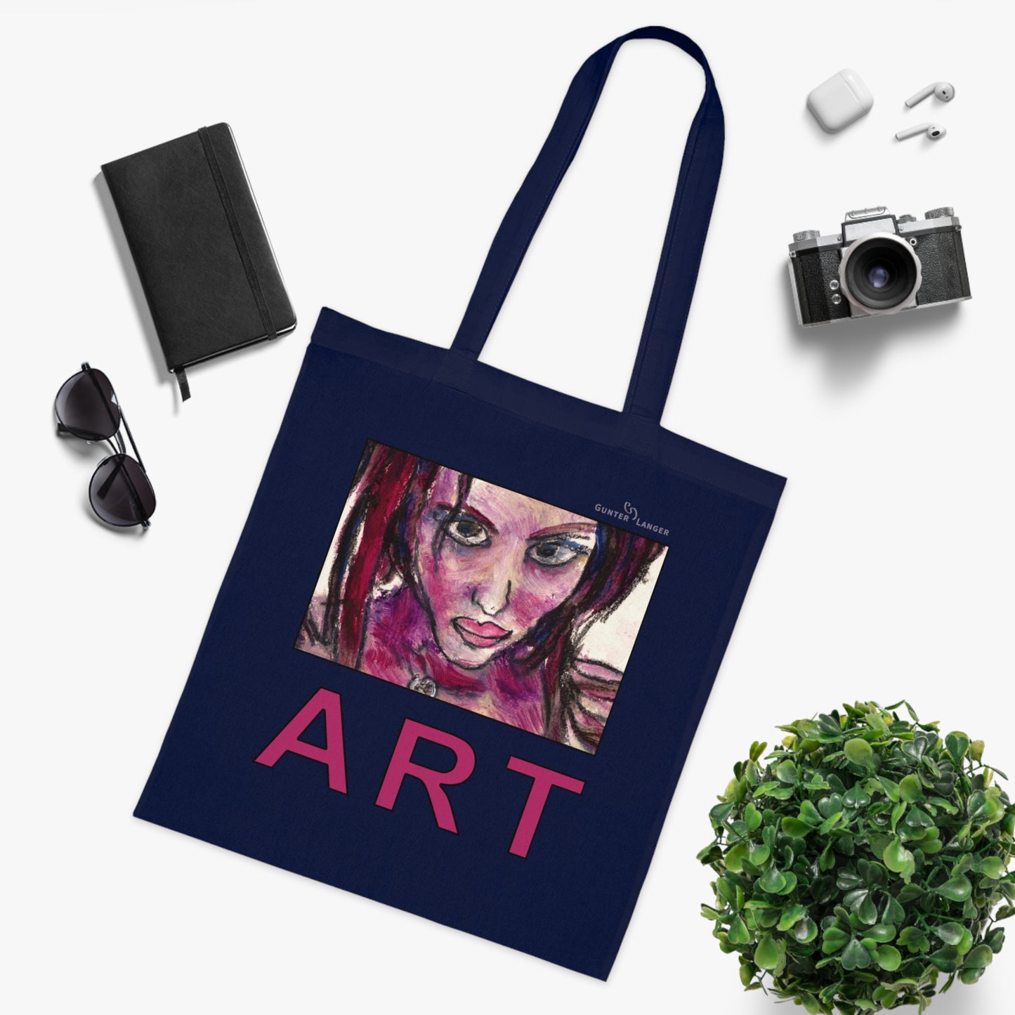 Cotton Tote - Motiv: Lola ART, einseitig bedruckt, H 17,5 cm