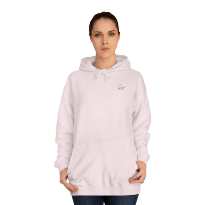 Unisex College Hoodie - Mutter und Tochter - Motiv: Frontseite Logo & Rückseite Geborgenheit
