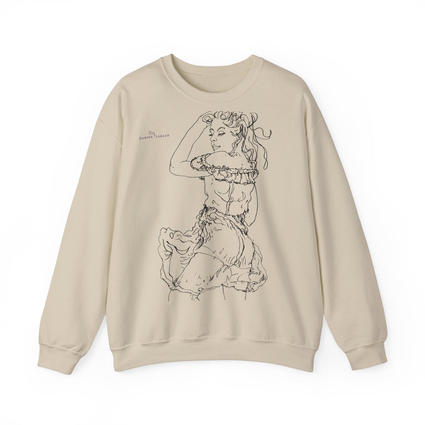 Unisex Heavy Blend™ Crewneck Sweatshirt - Motiv: Front Valentina, H 43 cm