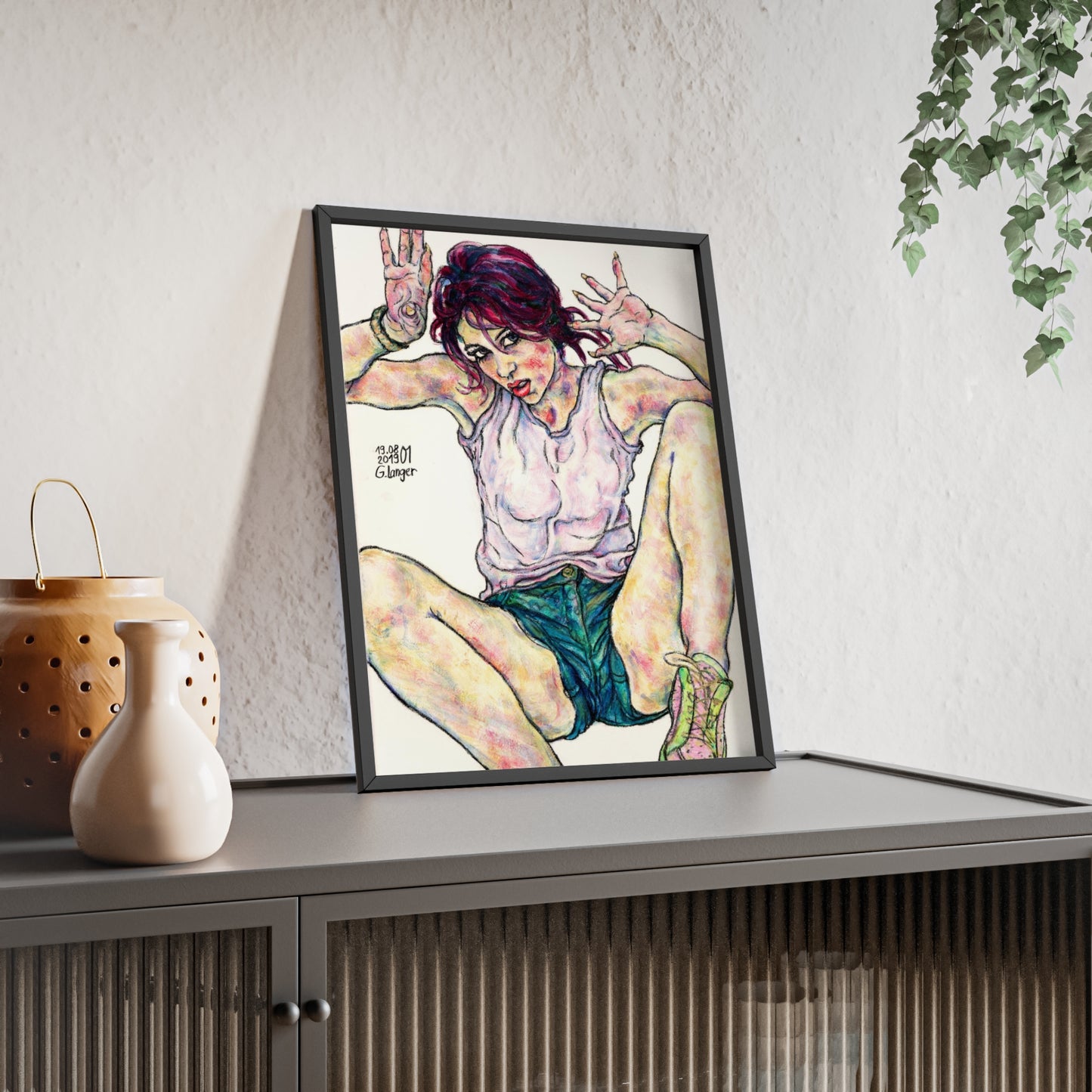 Posters with Wooden Frame - Motiv: Siegesgöttin