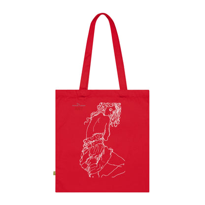 Organic Cotton Tote Bag - Motiv :Giselle (weiß), einseitig bedruckt, H 30 cm
