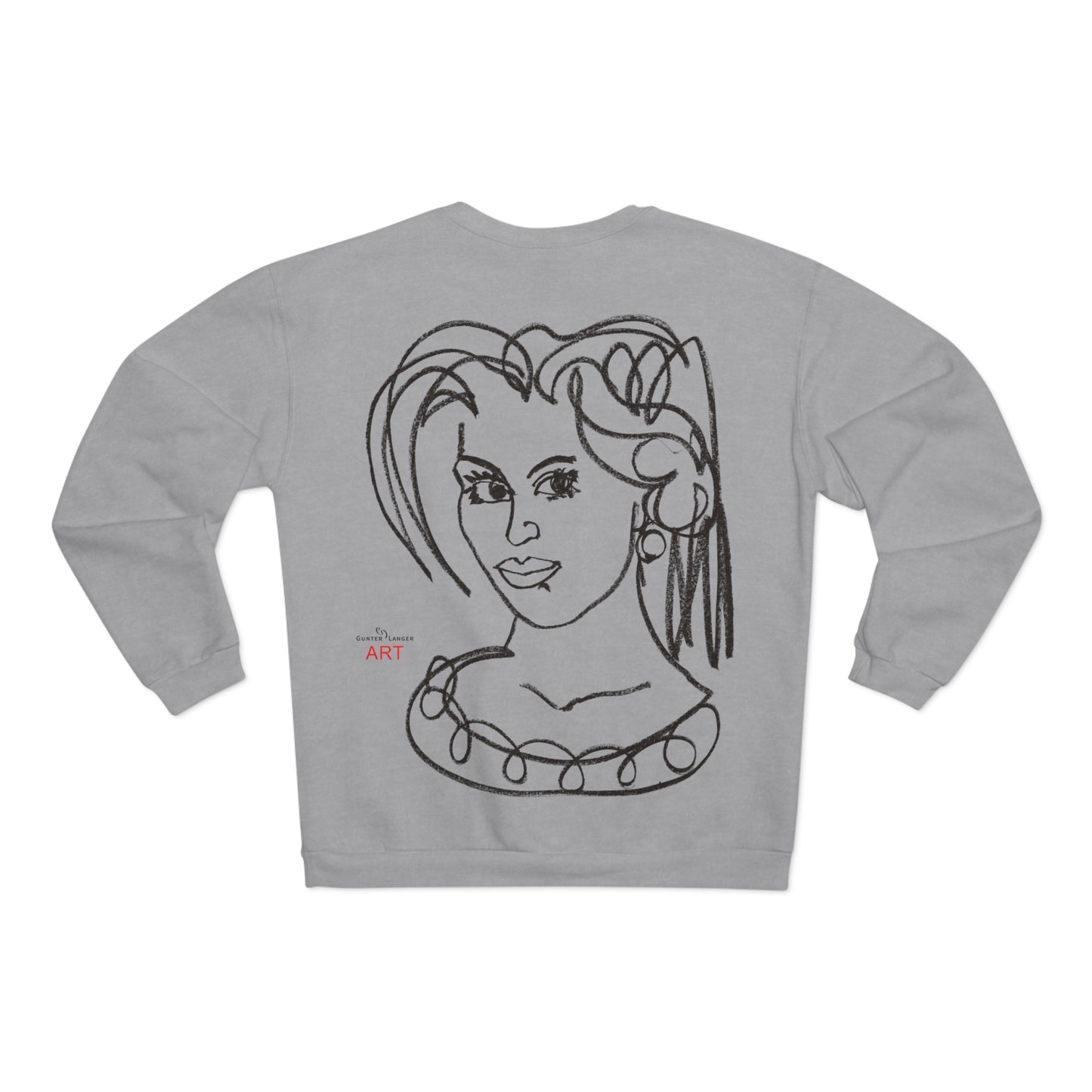 Copy of Unisex Crew Neck Sweatshirt (EU) - Motiv: Front Magda und Rückseite Magda, H 59 cm
