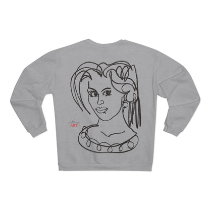 Copy of Unisex Crew Neck Sweatshirt (EU) - Motiv: Front Magda und Rückseite Magda, H 59 cm