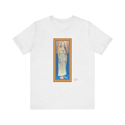 Unisex Jersey Short Sleeve Tee - Motiv: Front Marie, H 35,5 cm Goldrahmen